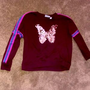 Girls butterfly sweatshirt 10-12